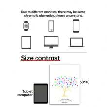 1 Stück Leinwand Kreative Fingerabdruck DIY Finger Malerei Poster Hochzeit Party Firmen Jahrestreffen Personalisierte Fingerabdruck Check-In Baum Bilder, Freunde und Freunde Check-In Fingerabdruck Erinnerungsposter, Erhöht den Spaß, Dekorative Malerei, Wohnzimmer, Schlafzimmer, Dekorativer Poster, Unvergesslich, Bedeutungsvoll, Wohnzimmer Schlafzimmer Dekoration Hängendes Bild Luxus Wandbehang, Rahmenlos, Grafik Muster