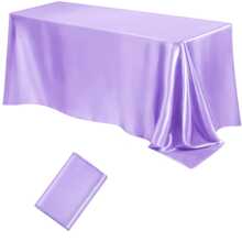1pc Satin Shiny Rectangular Tablecloth, Smooth Soft Fabric Table Cover Decoration For Ceremony, Wedding, Banquet, Birthday Party And Holiday Valentine's Day