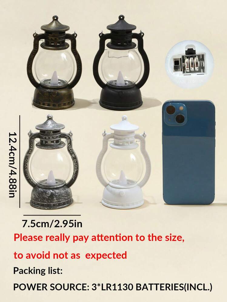 1 chiếc đèn lồng LED mini cầm tay kiểu retro dễ thương (có pin), đèn lồng LED trang trí để bàn trong nhà, đèn lồng trang trí bàn ăn cho lễ hội, đám cưới, tiệc tùng, lễ hội, cắm trại. - đèn vàng - Xem 11