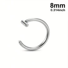 1/3pcs Fake Lip Ring Fake Piercing Stainless Steel Fake Nose Ring Septum Non Piercing Punk Women Body Jewelry