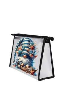 1 件，女士化妆包，旅行收纳包，零钱包，沙滩包，节日礼物，赠送朋友，波西米亚风 - 黑色 - 查看 3