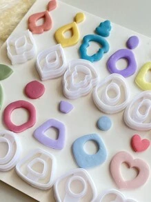 Simple Geometry Polymer Clay Cutter For Earring Making Soft Pottery Earrings Women DIY Studs Jewelry Pendants Clay Tools - Clay Cutters - View 5