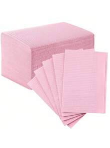 125/50/20/10 pièces Tapis de table pour nail art, serviettes en papier jetables pour ongles, serviettes en papier pour nail art imperméables rose 3 épaisseurs 13" X 18" pour kit de décoration de table à ongles, accessoires de nail art