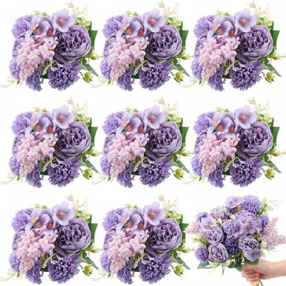 1 pezzo/3 pezzi Fiori artificiali - Ortensie di seta, Peonie, Mazzolino di garofani, fiori di peonia finti al tatto reale per decorazioni autunnali, matrimoni, Festa della Mamma, San Valentino, vasi per casa, sala da pranzo, camera da letto, feste di compleanno, decorazioni per giardino esterno