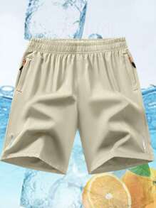 4pcs/Set Men's Summer New Loose Ice Silk Thin Style Shorts, Fashionable Casual Youth Sports Pants - Multicolor - View 4