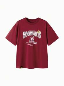 Harry Potter Kids Tween Boys' Short-Sleeve T-Shirt, Classic Letter Design T-Shirts