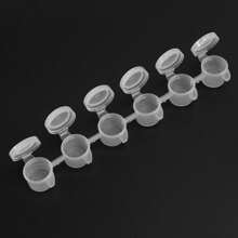 240Pieces Empty Paint Pot, 40 Strips Acrylic Mini Container Storage With Lids For Arts And Crafts 3Ml - Multicolor - View 8
