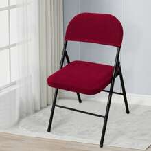 Folding Dining Chair Seat And Back Cover Set Solid Color Jacquard Stretch Chair Slipcover Home Decoration(1 * Backrest Cover And 1 *Chair Seat Cover,This Product Does Not Include A Chair)