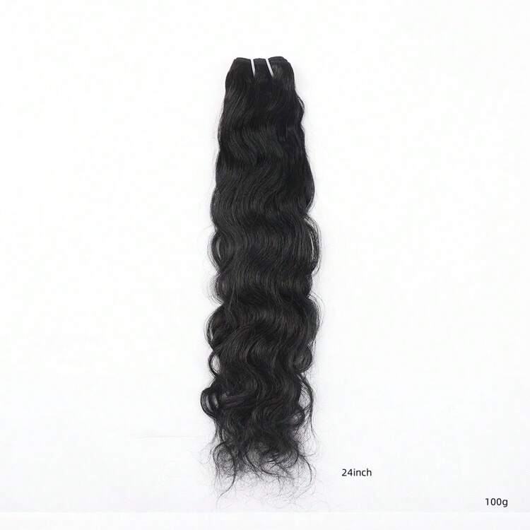 Natural Wave Bundles Human Hair Weave Bundle 1pc/3PCS Remy Hair Bundles Natural Hair Extensions Human Hair Natural Color - Black - View 4