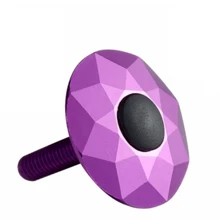 Bicycle Headset Top Cap With 3D Diamond Face Cover, Colorful Sunflower Design For Mountain Bike, Road Bike