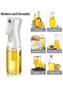 2 piezas Botella rociadora para barbacoa, dispensadores transparentes, botella creativa de cocina para aceite con rociador de niebla fina para condimentar, la botella rociadora de plástico se puede usar para freidora de aire, regar flores, botella rociadora de aceite de oliva y aceite vegetal
