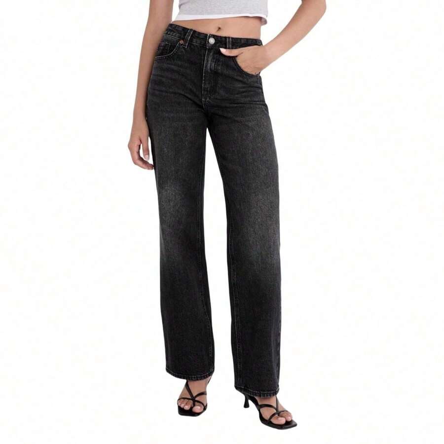 SHEIN Brown Leopard Baggy Wide Leg Women Pants