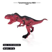 6pcs Dinosaur Toy Set Including Tyrannosaurus Rex, Velociraptor, Baryonyx, Triceratops, Spinosaurus, Random Color, Prehistoric Dinosaur Models For Kids Room Decor, Children's Festival Gift - Multicolor - View 19