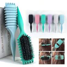 卷发定型刷野猪鬃毛顺发刷打结头发梳子定型卷发理发沙龙造型工具 - 彩色 - 查看 3