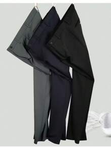 Men's Formal Pants SLIM FIT Elastane Stretch - Grey - View 7