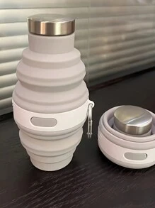 1 个双头折叠伸缩水瓶，柔软不易变形，适合送给家人/朋友的礼物，适合户外、露营 - 彩色 - 查看 12