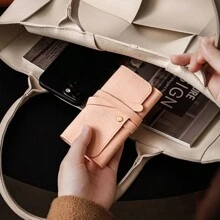CASEGRACE 1pc Collapsible Microfiber Jewelry Organizer, Practical Travel Jewelry Organizer, Earring Necklace Ring Jewelry Pouch Jewelry Roll Bag, Cosmetic Bag, Waterproof Travel Jewelry Pouch, Portable Jewelry Organizer, Essential Travel Accessories Sun Travel Cool Back To School