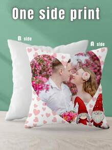 1pc Customized Personalized Photo Printed Pillow Case, Custom Face Pillow,Single Sided Print Pillow Cover For Mother's/Father's/Thanksgiving/Teachers' Day, Create Your Own Picture Pillow Case, Great Gift For Family, Friends And Yourself