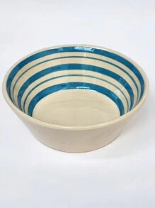 Plato Pozolero Color Franja Azul (12 pza) - Azul - Ver 2