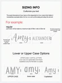 1 pieza de Adhesivo de pared con diseños de dinosaurio, sol, nube, globo aerostático, texto personalizable, material de PVC extraíble para dormitorio, sala de estar, estudio - Multicolor - Ver 11