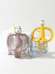 1 件婴儿硅胶牙胶玩具婴儿磨牙棒可爱跳舞猴子牙胶可洗可咬牙胶玩具礼物