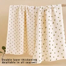 2pcs Swaddle Blankets, Soft Lightweight Infant Newborn Receiving Blanket, Multi-Purpose For Baby Girls & Boys, 31.5" X 31.5", Versatile For Bedding, Bath, Stroller, All Seasons