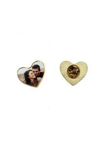 1pc Customized Silver/Gold Round, Heart, Square Metal Brooch Pins, Fashion Clothing Accessory, Gift,Durable,Engraved,Stainless,Colorful,Cute,Adorable,Funny,Y2K,Stylish,Casual,Cuties,Unisex,Custom,Personalized,Unique,Customized,Ideal Gifts For Him,Ideal Gifts For Her,Her,Girlfriend,Friends,Grandparents,Family