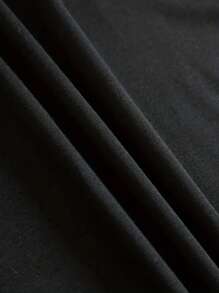 Stylish Black T Shirt With Layered DARK APPAEL CHELARTER Graphic In Pink