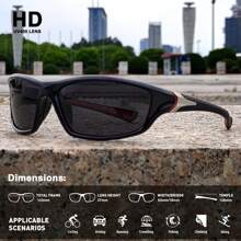 Gafas deportivas polarizadas para hombres, adecuadas para actividades al aire libre como ciclismo, Primavera/Verano/Otoño/Invierno