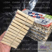 KIT 120 Prendedor Pregador grampo de roupas de madeira pregador promoção MADEIRA - TAMANHO UNICO - Visão 3