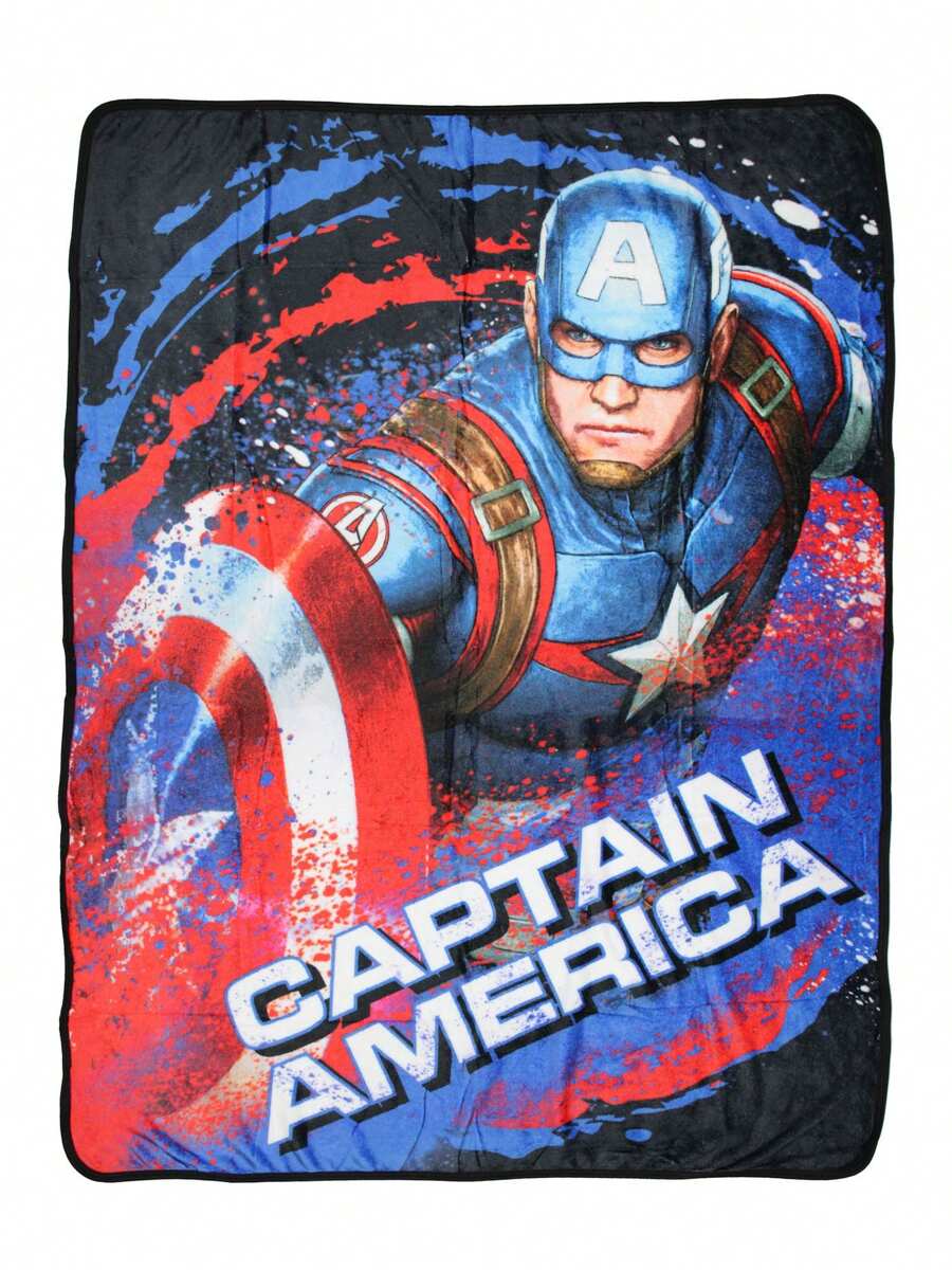 Marvel Comics Captain America Shield Avengers 46"X60" Fleece Throw Blanket - 彩色 - 查看 1