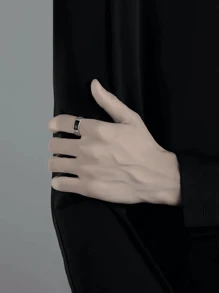 1 Stück verstellbarer offener Ring, hypoallergen kariertes Muster, Unisex Modeaccessoire geeignet für den täglichen Gebrauch und als Geschenk, perfekt für Valentinstag, Weihnachten und Muttertag