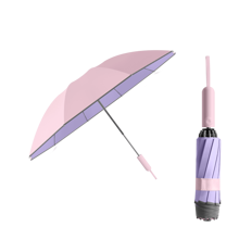 Erised's Bifrost Sun Protection Travel Inverted 10 Ribs Pocket Umbrella With Free UV Protection Folding Umbrella For Women And Men, Open And Close Automatic, Waterproof, Handle With Sun Relief Design - Pink - View 1