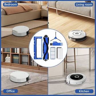 24kits Vaccum Replacement Filter For Eufy RoboVac 11S 15T Robot Vacuums, 2 Rolling Brushes, 10 Filter Sets, 10 Side Brushes, 1 Pre Filters, 1 Protector Cover