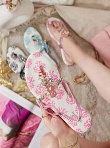 Royalfashion Women's Lollisa Flip Flop Sandals Stylish Sandals Summer Sandals For Women - Hot Pink - View 3