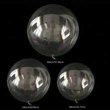 2 个 18/24/36 英寸大透明 BOBO 气球，预拉伸大嘴气球，适用于婚礼、生日、圣诞派对装饰、圣诞节