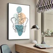 1 pieza Póster de arte de pared sin marco Anatómico médico abstracto: Corazón, diente, hueso Cartel de arte nórdico Decoración mural para juegos - Multicolor - Ver 22