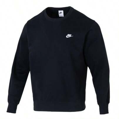 Nike Men's Round Neck Long Sleeve Letter Embroidery Casual Top, Everyday Wear