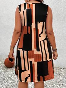 Plus Size Women's Round Neck Sleeveless Maxi Dress - Flowy Vacation Beach Dress, Boho Summer Sundress For Curvy Women, Breathable Plus Size Dresses For Women,Leisurely Bohemia Dress For Women