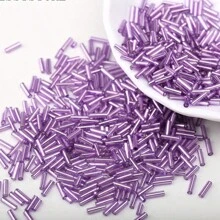 20g/50g/100g 时尚多彩夜光玻璃管珠，DIY 珠宝制作用品，适用于手链、项链、服装装饰、手工艺品 - 2X6玻璃管珠 - 查看 25