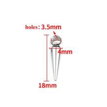 10pcs/Pack High Quality Stainless Steel Cone-Shaped Spike Pendant, Large Hole Cone Pendant, Long Bullet Nail Pendant, Conical Stainless Steel Pendant, Suitable For Hip-Hop, Rock, Gothic, Punk Style DIY Necklace, Bracelet, Jewelry Making, Accessory - Pointed Cone Pendant - View 13