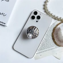 Mobile Phone Airbag Holder Paste-Type Retractable Folding Creative Metal Large Pearl Desktop Slouchy Support Ring Buckle - Multicolor - View 8