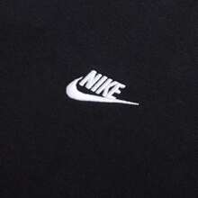 Nike Men's Round Neck Long Sleeve Letter Embroidery Casual Top, Everyday Wear - Black/White - View 4