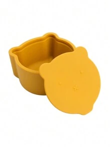 PopLittleOne 1 st. Baby Siliconen Servies Leuke Cartoon Beer Vorm Baby Snack Box Eet Training Babyspullen Draagbare Baby Maaltijd Tray