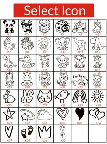 LICVIC 1/2 piezas Sello personalizado con nombre y firma para niños, sello con patrón de dibujos animados personalizado, sello con tinta automática de dibujos animados personalizado para DIY, sellos para firmar nombres, sello de nombre impermeable para ropa de niños