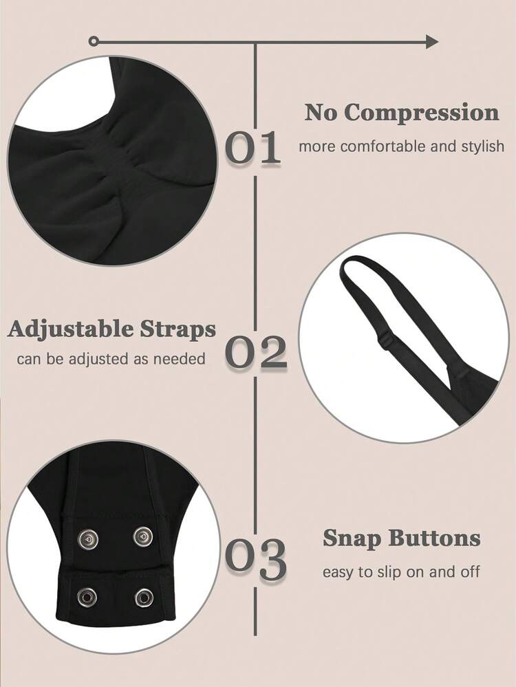 Women's Shapewear Bodysuit Tummy Control Body Shaper Seamless Snatched Waist Body Suit - 膚色/咖啡 - 查看 5