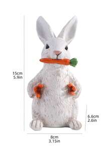 Easter Bunny Resin Sculpture, Realistic Animal Design, Bedroom Decor, Living Room Artwork, Garden Courtyard Figurine, Holiday Atmosphere Decoration Gifts Birthday Graduation