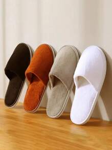 5 pares de pantuflas de lujo, suela de EVA súper suave antideslizante, estilo casual, lavables a mano/máquina, pantuflas unisex para interiores, para todas las estaciones