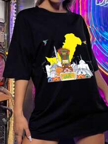 Truck Art Pakistan Stylish Women's Women T-Women's Shirt With Unique - màu đen - Xem 2