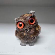 1pc Resin Mold Natural Crystal Chip Stone Handcrafted Owl Resin Figurines Collectibles Of Colorful Owl Gifts And Desktop Decoration For Home Interior Space And Reiki Animal Sculpture Shelf Accents Ornament For Home Office Decor Purple Home Decor